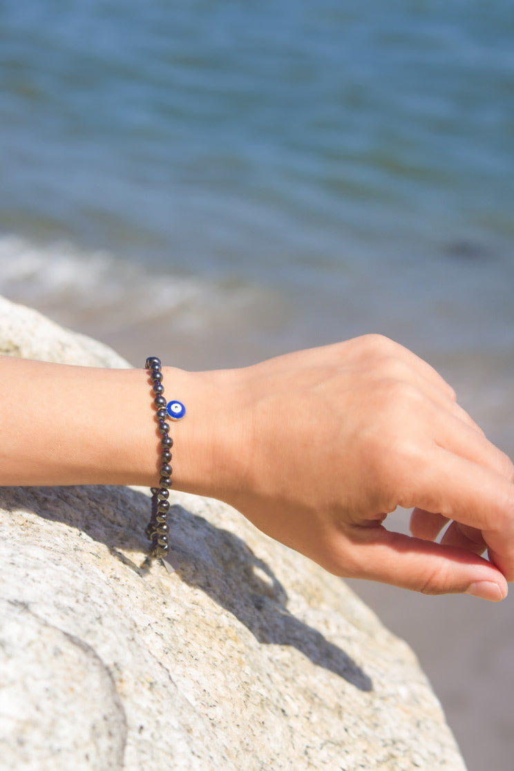 Evil Eye Bracelet, Hematite