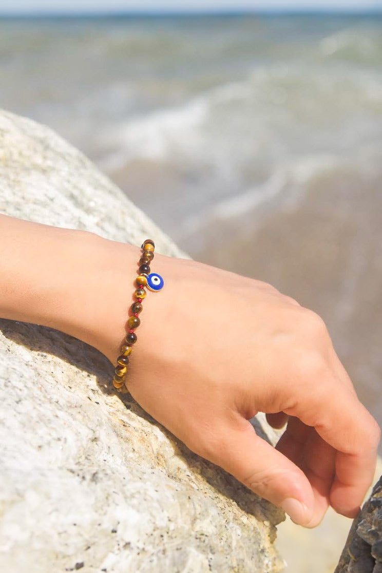 Evil Eye Bracelet, Tiger Eye