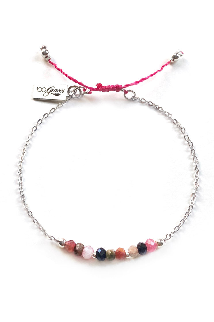 Watermelon Tourmaline Bracelet