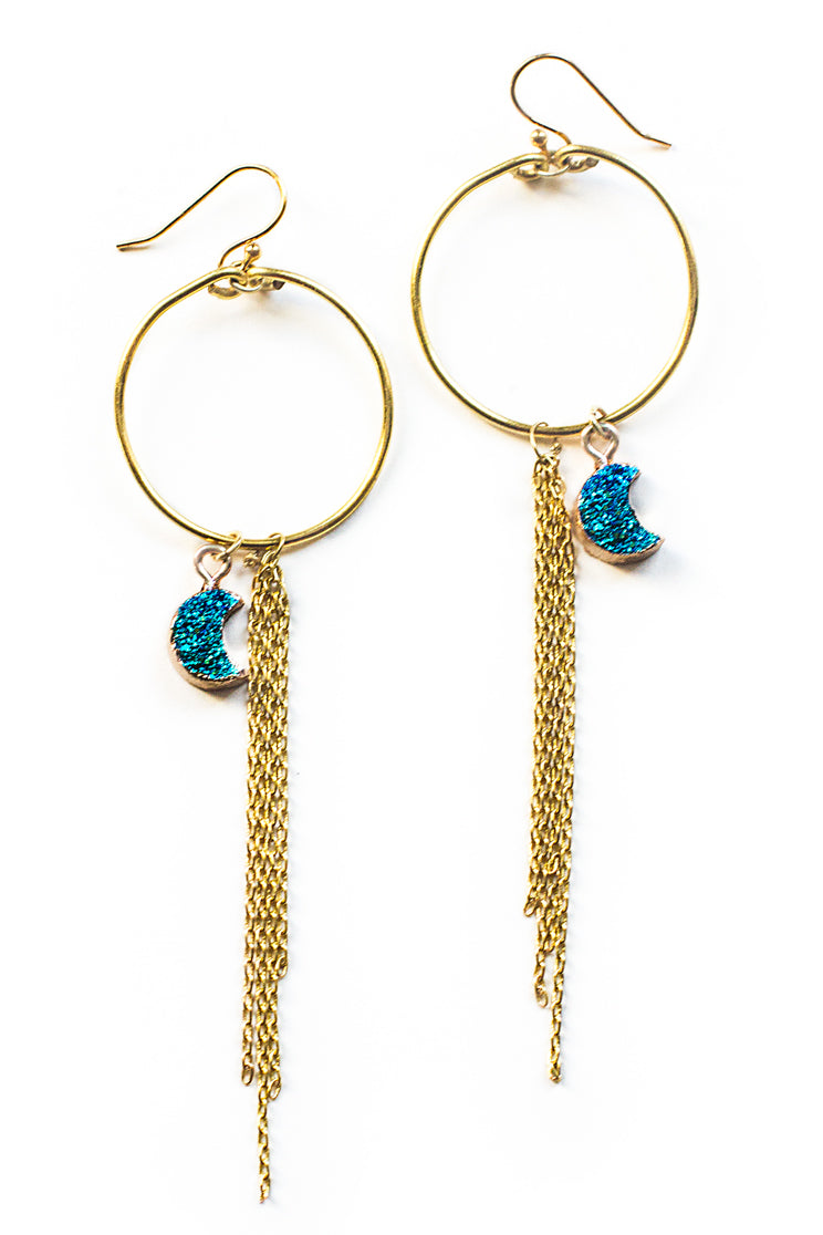 Luna Earrings, blue